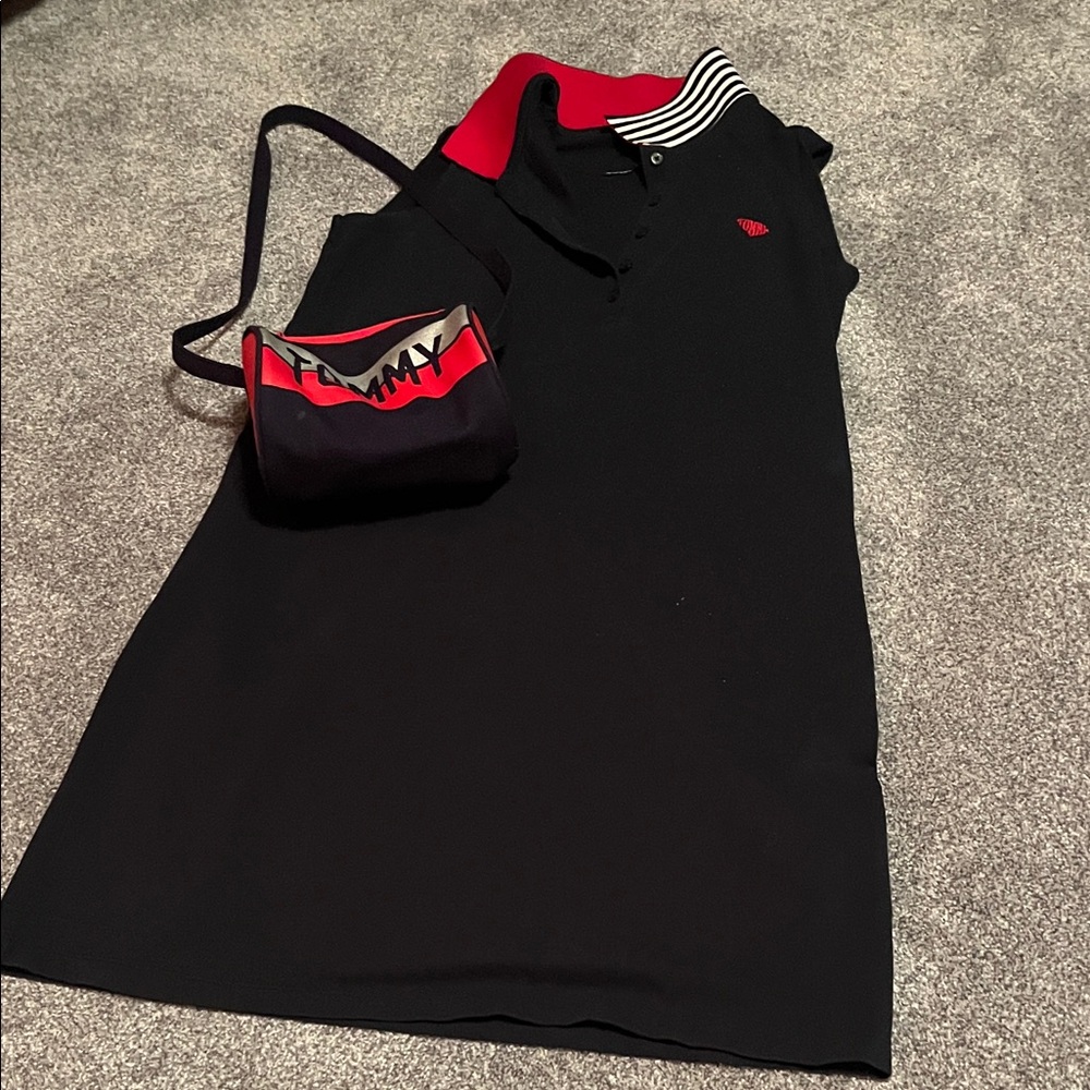 Tommy Hilfiger sleeveless dress navy and Red Polo Dress with Crossbody Bag